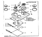 Kenmore 1199087220 main top and oven units diagram