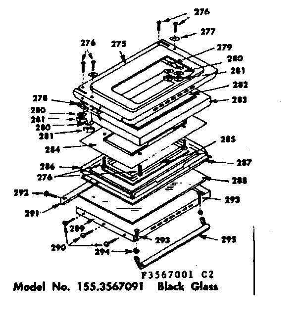 Glass door parts