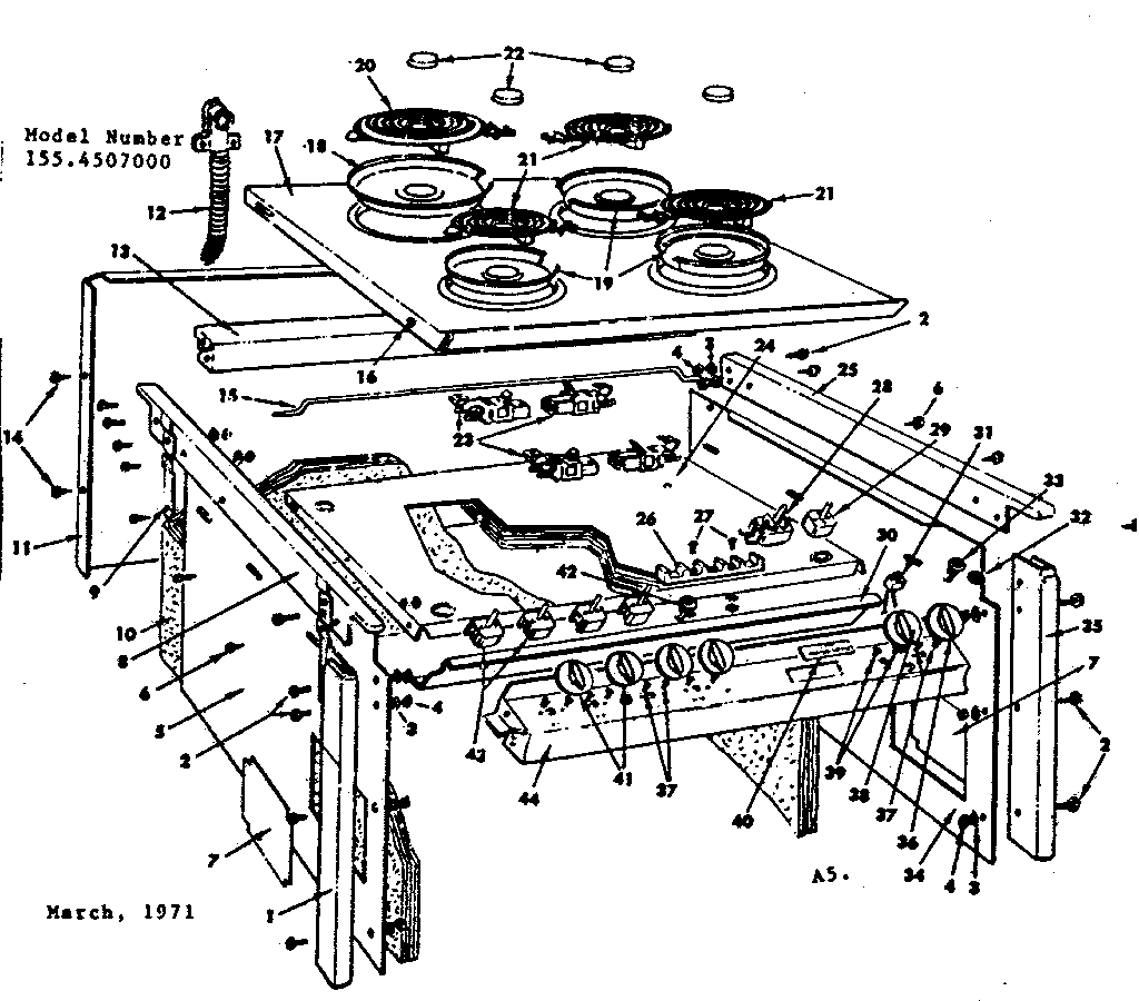 Top section and outer body parts