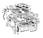 Kenmore 1554547082 top section and outer body diagram