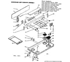 Kenmore 6286257140 backguard and cooktop assembly diagram