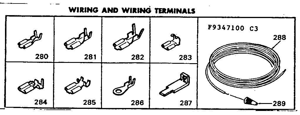 Wiring and wiring terminals