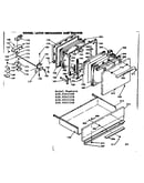 Doors, latch mechanism and drawer