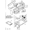 Kenmore 6289427160 backguard and cooktop assembly diagram