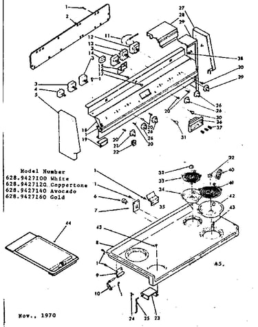 Backguard and cooktop assembly