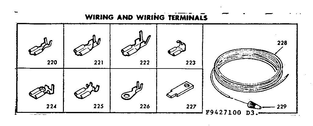 Wiring and wiring terminals