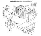 Kenmore 6289477260 doors, latch mechanism and drawer diagram