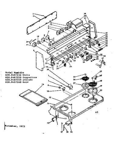 Backguard & cooktop assembly