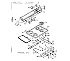Kenmore 6477117210 backguard and main top section diagram