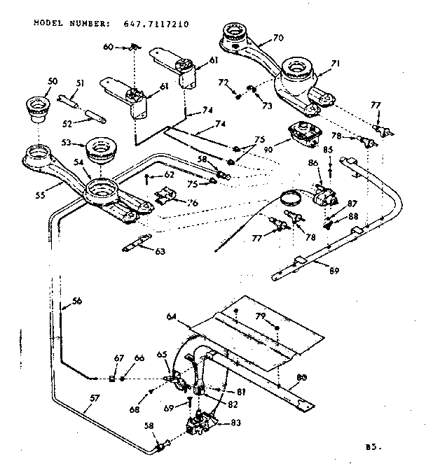 Burner section