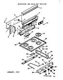 Backguard and main top section
