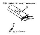 Kenmore 6477127100 wire harnesses and components diagram