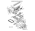 Kenmore 6477127141 backguard and main top section diagram