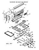 Backguard and main top section