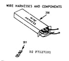 Kenmore 6477127161 wire harnesses and components diagram