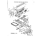 Kenmore 6477127260 backguard and main top section diagram