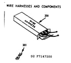 Kenmore 6477147100 wire harnesses and components diagram