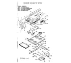 Kenmore 6477147260 backguard and main top section diagram