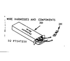 Kenmore 6477147220 wire harnesses and components diagram