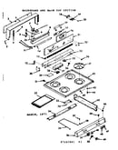 Backguard and main top section