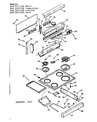 Backguard & main top section