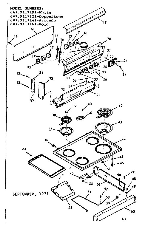 Backguard & main top section