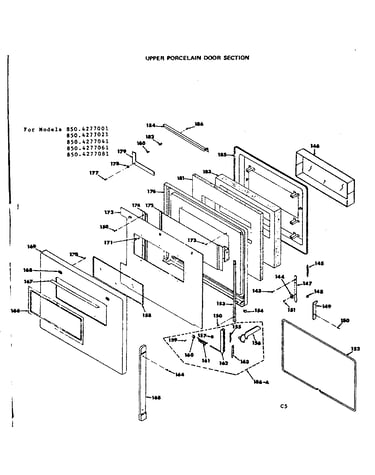 Upper porcelain door section
