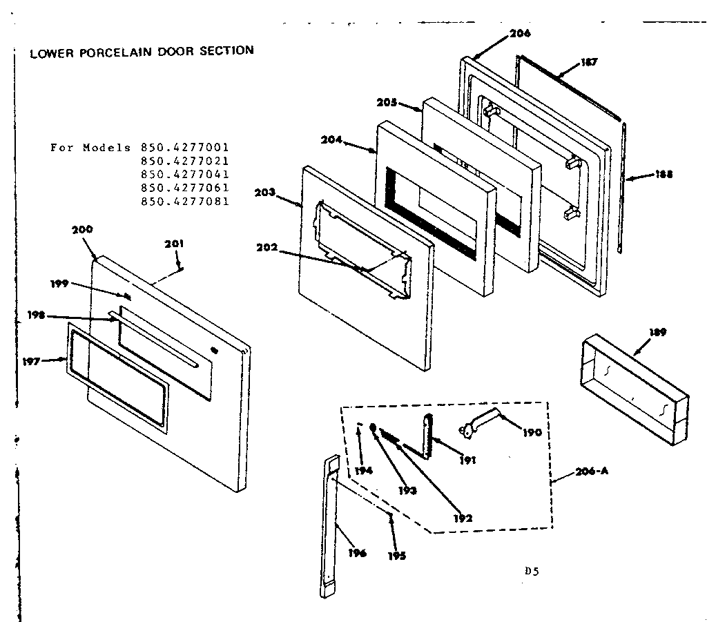 Lower porcelain door section
