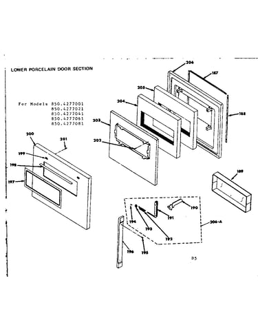 Lower porcelain door section