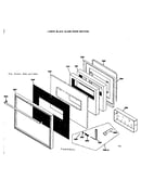 Lower black glass door section