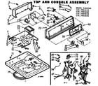 Kenmore 1107005668 top and console assembly diagram