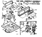 Kenmore 1107005619 top and console assembly diagram