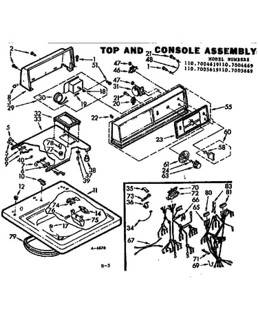 Top and console assembly