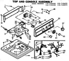 Kenmore 1107105670 top and console assembly diagram