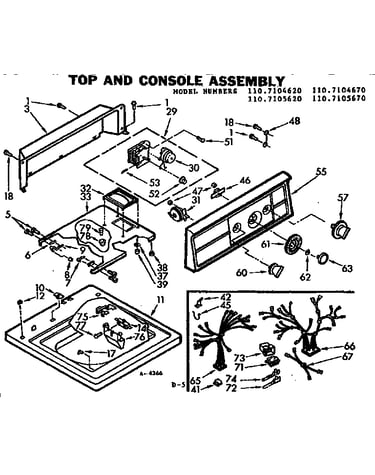 Top and console assembly