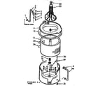 Kenmore 1107104801 tub and basket assembly diagram