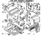 Kenmore 1107105902 top and console assembly diagram