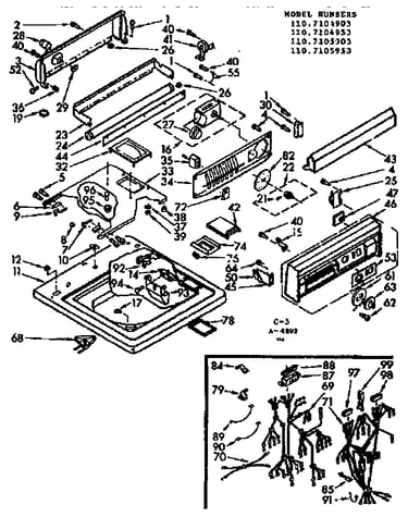Top and console assembly