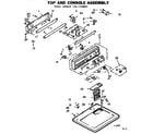 Kenmore 1107108801 top and console assembly diagram