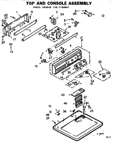 Top and console assembly