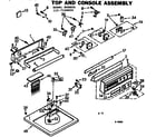 Kenmore 1107108900 top and console assembly diagram