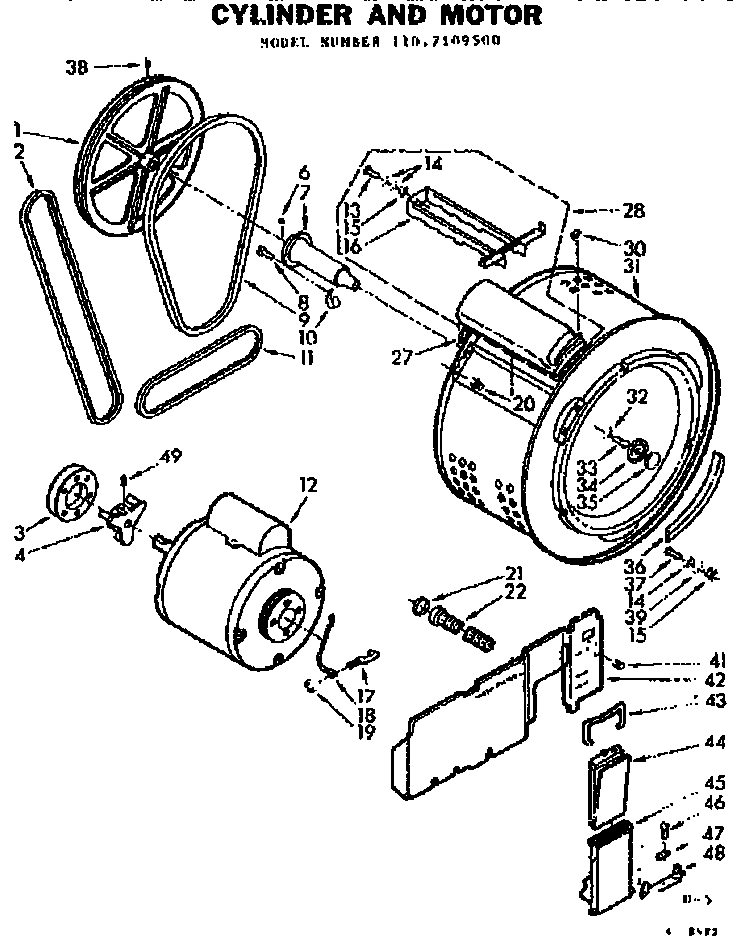 Cylinder and motor