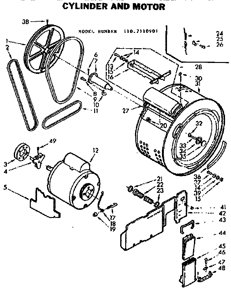 CYLINDER AND MOTOR