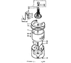 Kenmore 1107114031 tub and basket assembly diagram