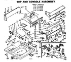 Kenmore 1107115800 top and console assembly diagram
