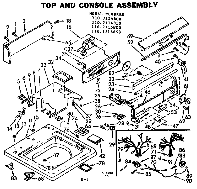 Top and console assembly