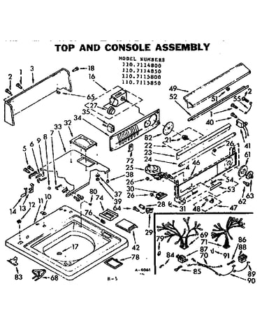 Top and console assembly