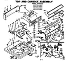 Kenmore 1107114852 top and console assembly diagram