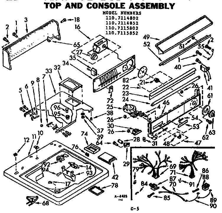 TOP AND CONSOLE ASSEMBLY