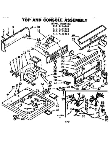 Top and console assembly